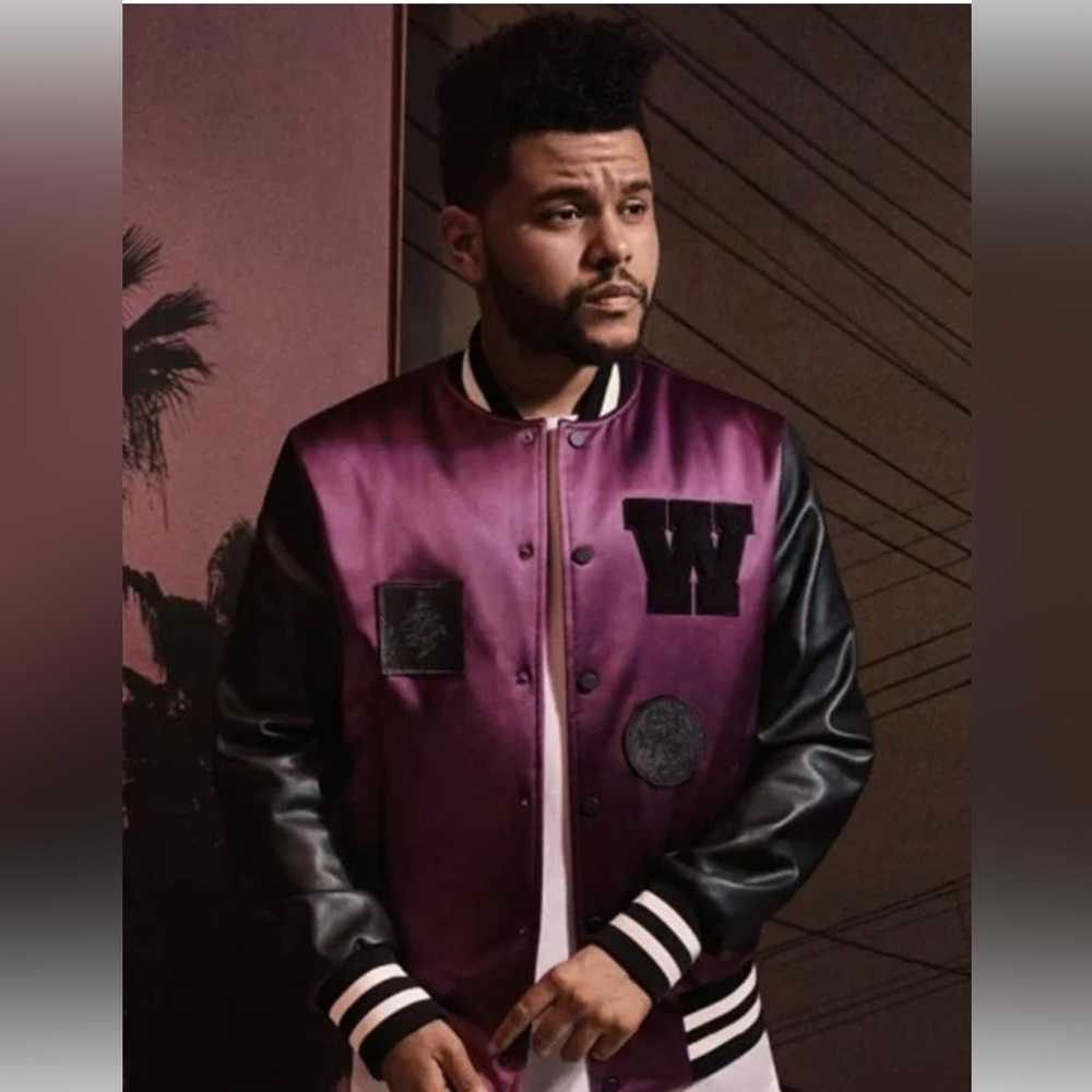 H&M Black and Red Bomber Jacket with Ribbed Cuffs